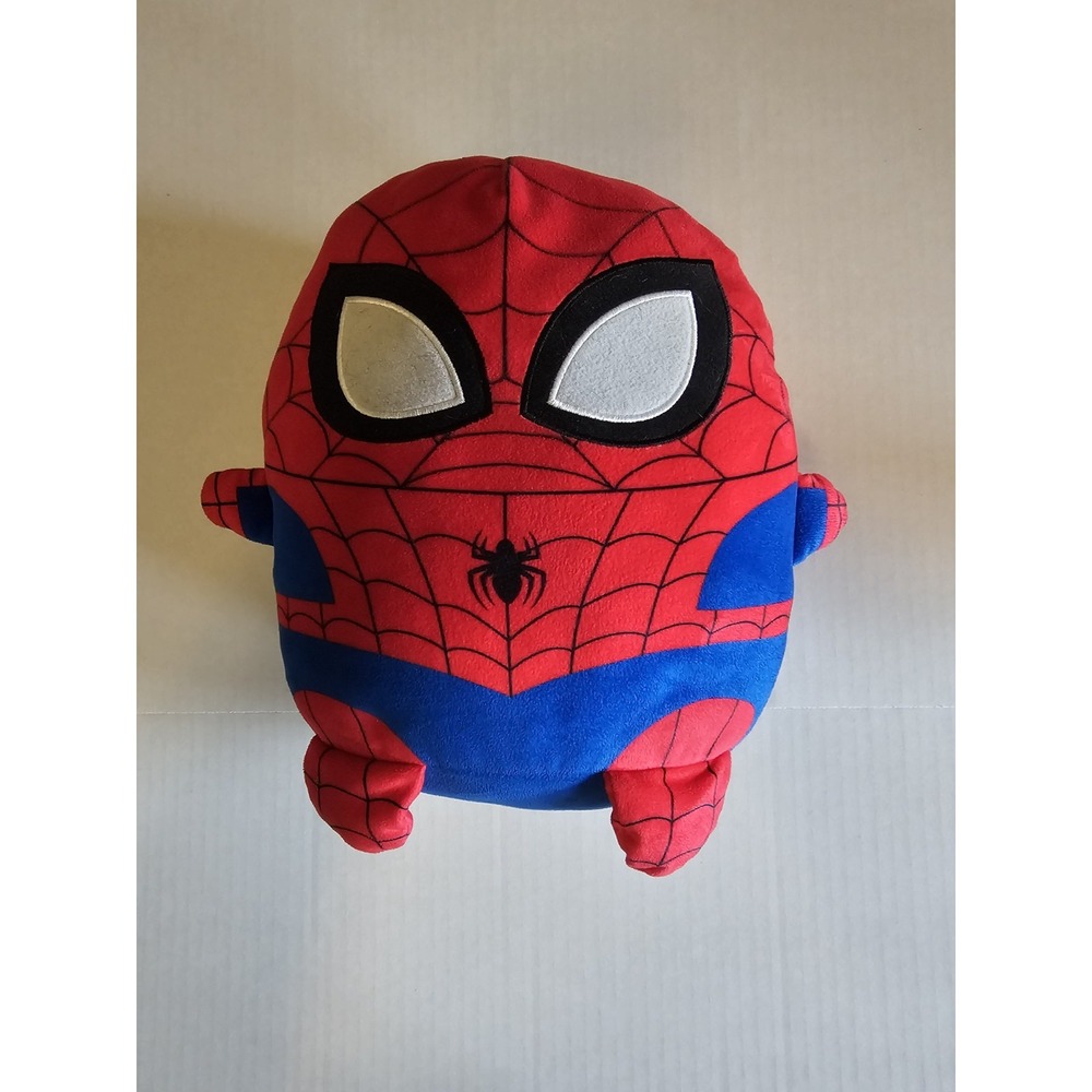 Spider-Man Plush Pillow Squishy Marvel Stuffed Toy Red Blue Kids Cushion 12"